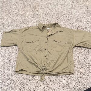 Madewell Olive Green Button-Up Shirt
